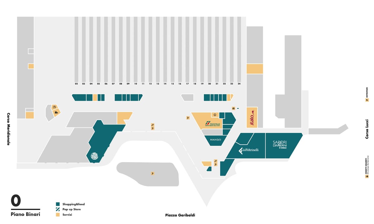 Zemljevid napoli centrale železniške postaje