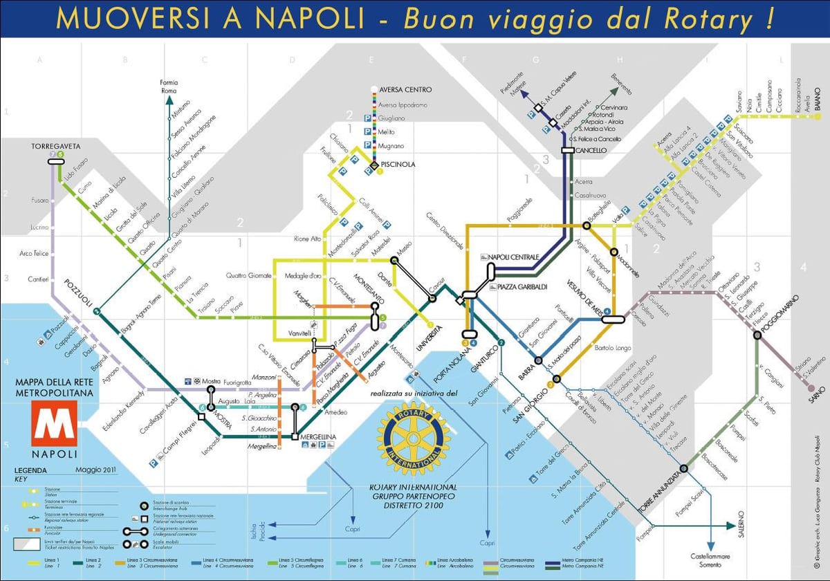 neapelj, italija metro zemljevid