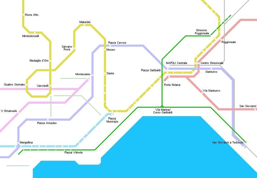 Zemljevid neaplju tramvaj