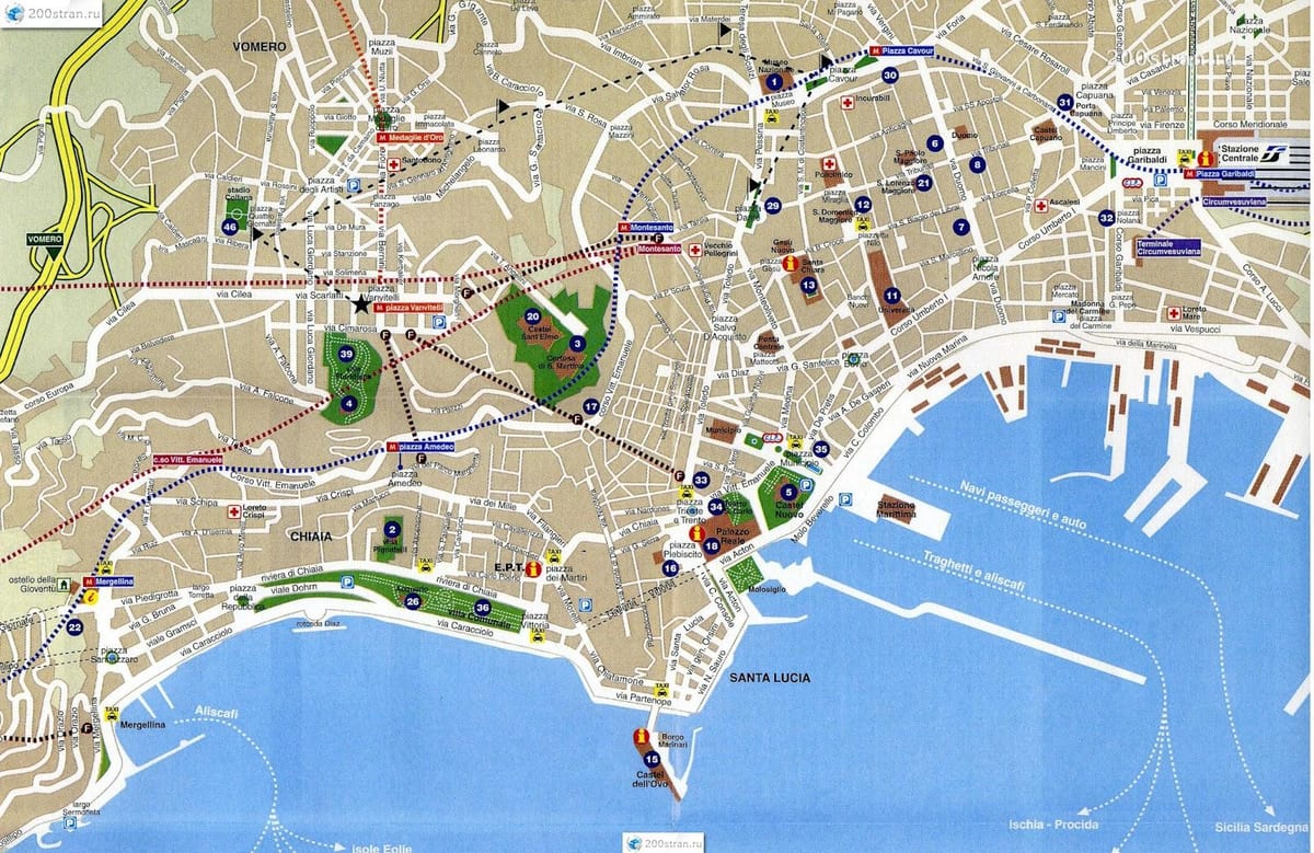 napoli zemljevid mesta