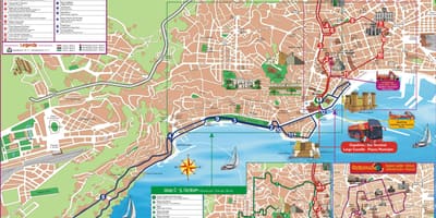 Neapelj, italija hop on hop off avtobusom zemljevid