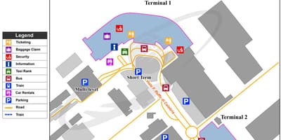 Zemljevid neapelj letališče terminal