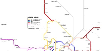 Napoli zemljevid podzemne železnice